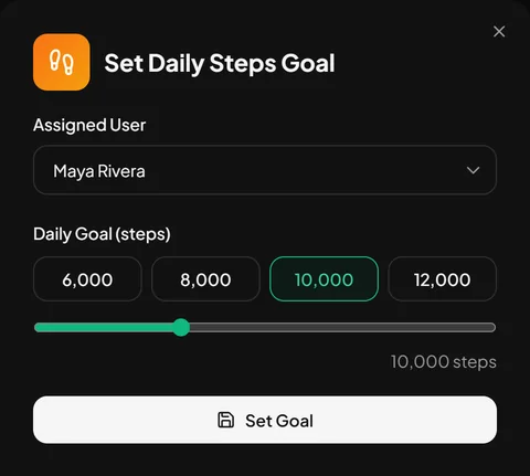 Set a step goal