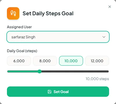 Set a step goal