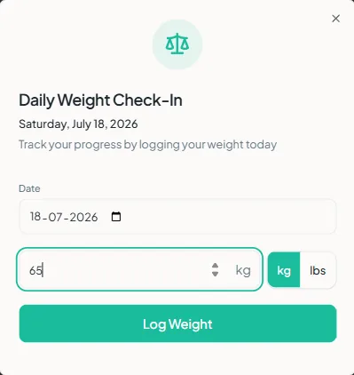 Weight check-in