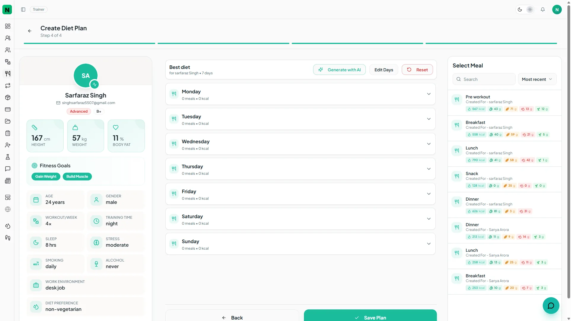 AI Meal Builder